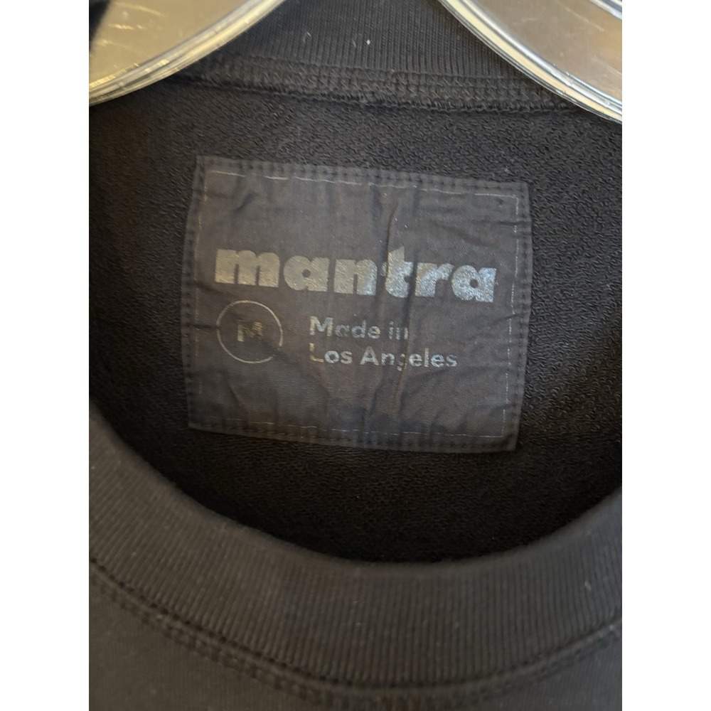 MANTRA Los Angeles Black Organic Cotton Boxy Long Sleeve Crop Top M - Picture 3 of 6